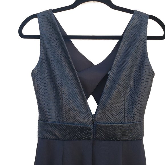 John Paul Ataker Formal Gown Black Snake Texture Satin Cutouts Mermaid 2 - Picture 11 of 11